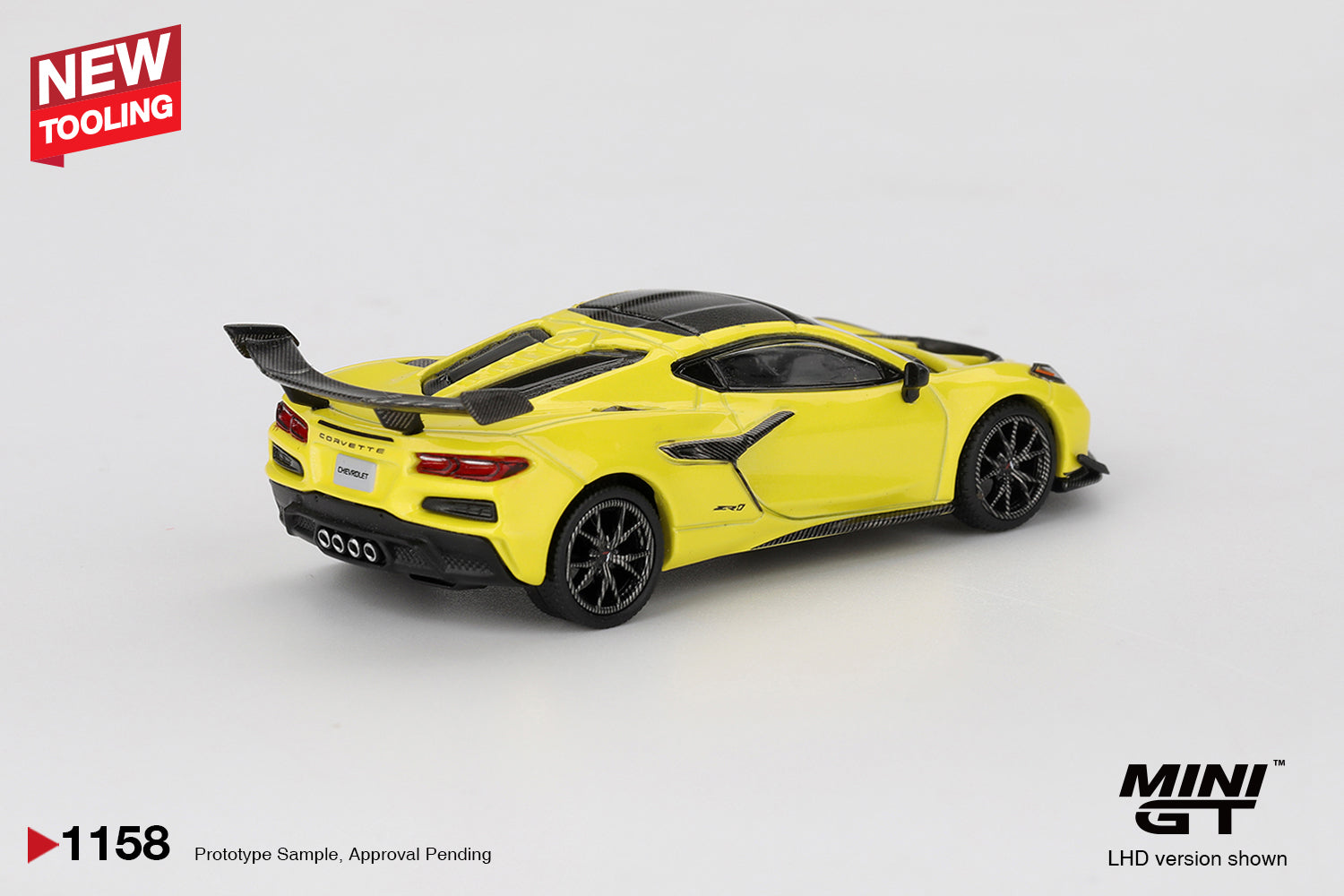 (Pre-order) MINI GT 1/64 #1158 Chevrolet Corvette ZR1 Accelerate Yellow Model