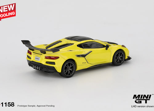Load image into Gallery viewer, (Pre-order) MINI GT 1/64 #1158 Chevrolet Corvette ZR1 Accelerate Yellow Model
