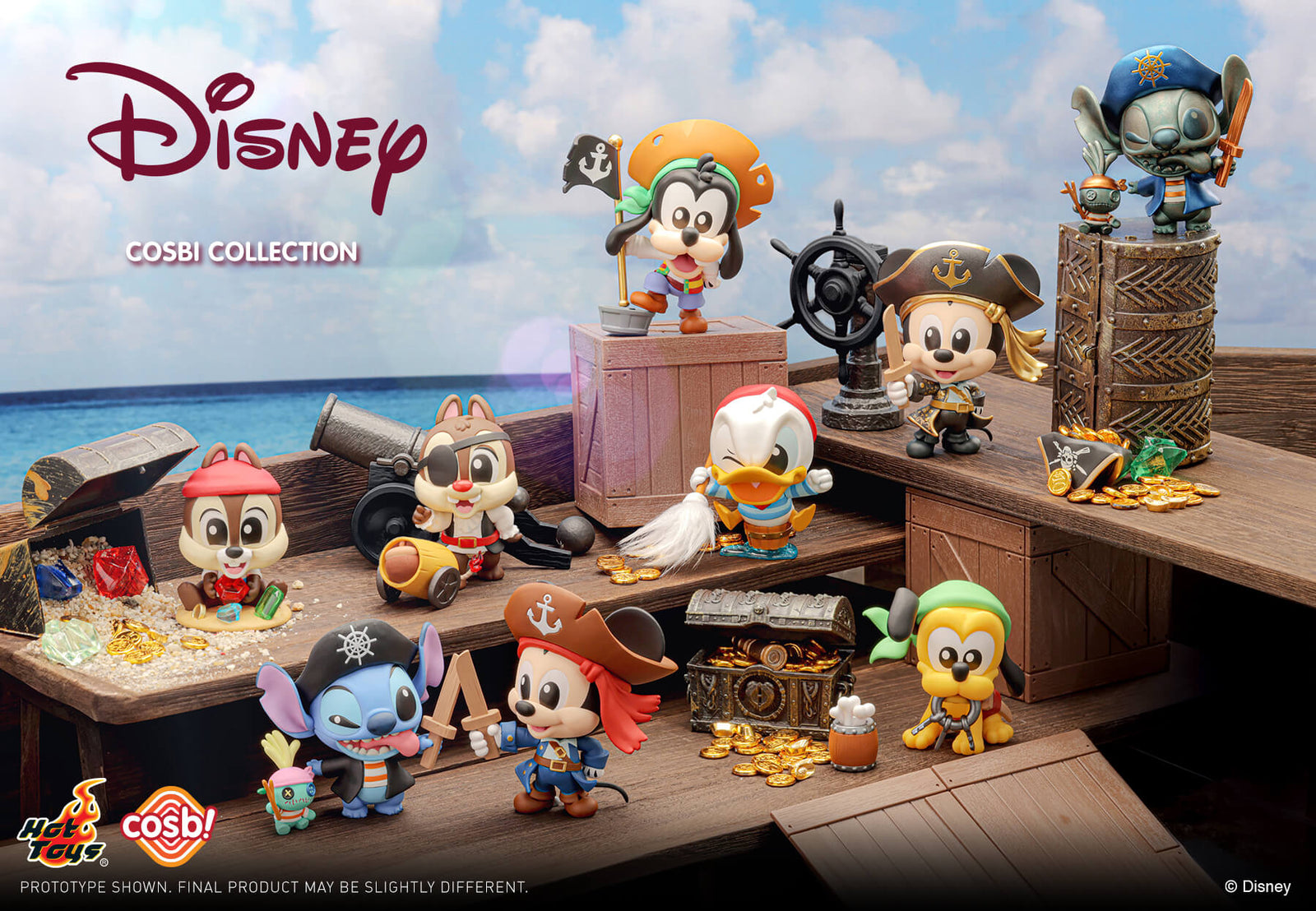 Hot Toys Disney Pirate Cosbi Bobble-Head Collection (Full set of 8)