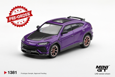 (Pre-order) Mini GT #1381 Lamborghini Urus Performante Viola Pasifae RHD