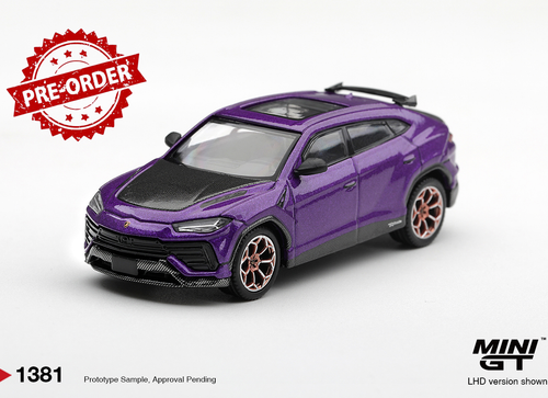 Load image into Gallery viewer, (Pre-order) Mini GT #1381 Lamborghini Urus Performante Viola Pasifae RHD
