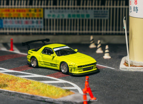 Load image into Gallery viewer, (Pre-order) Tarmac Works 1/64 Pandem Mazda RX-7 FC3S Yellow Diecast Model Car
