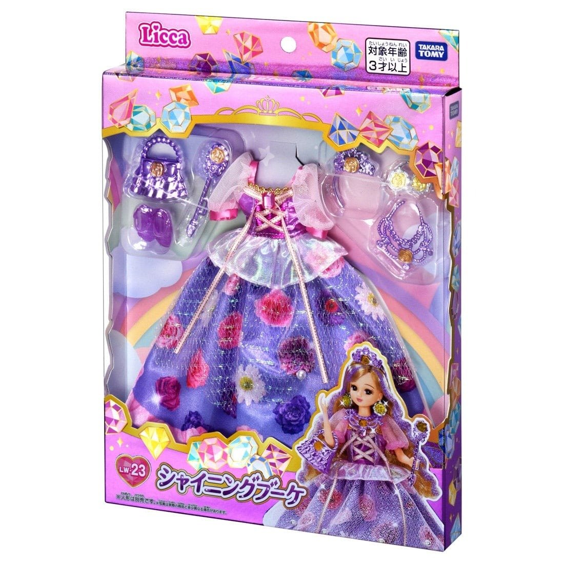 Takara Tomy Licca Dress LW-23 Shining Bouquet Princess Outfit (No Doll)