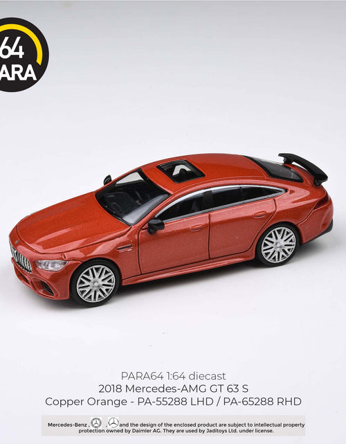Load image into Gallery viewer, PARA64 1/64 2018 Mercedes-AMG GT 63 S - Copper Orange (RHD) Model Car
