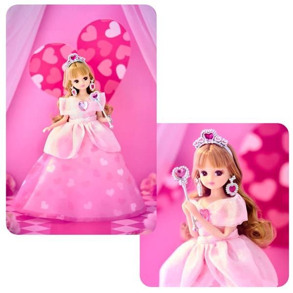 Takara Tomy Licca Chan Doll Set -  LD-03 Heartful Princess w/ Dress Set