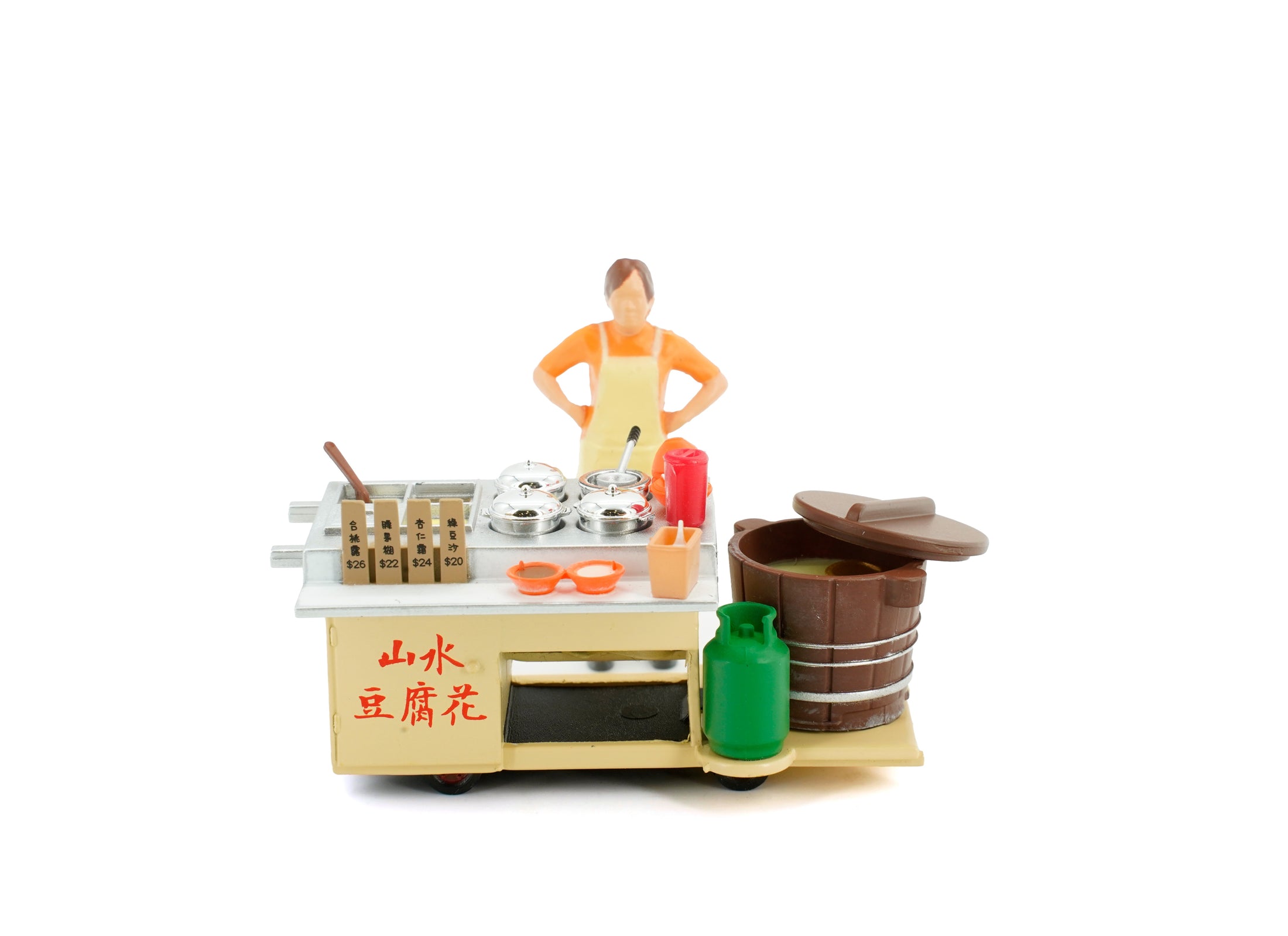 TINY Hong Kong City 1/35 08 Bean Curd Pudding Cartful Diecast Color paint Figure