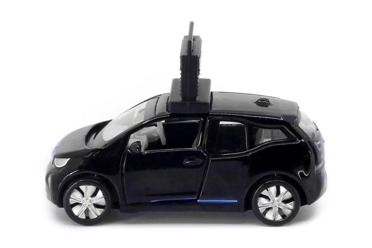 Tiny City Die-cast Model Car 1/64 - BMW i3 Marathon Clock Car (Fluid Black)