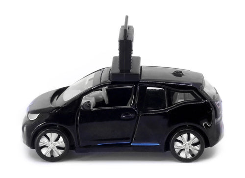 Load image into Gallery viewer, Tiny City Die-cast Model Car 1/64 - BMW i3 Marathon Clock Car (Fluid Black)
