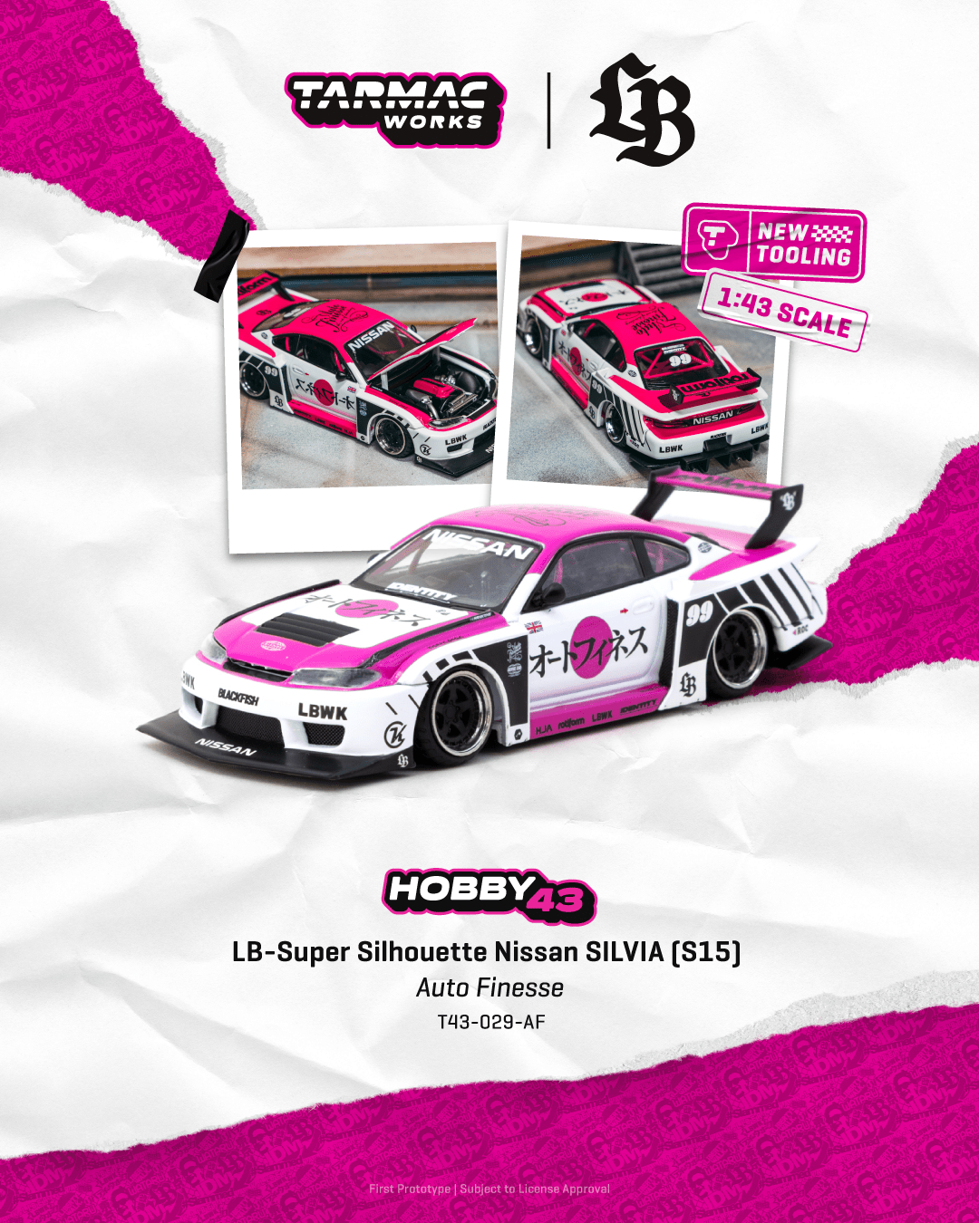 (Pre-order) Tarmac Works 1/43 LB-Super Silhouette Nissan SILVIA (S15) Auto Fines