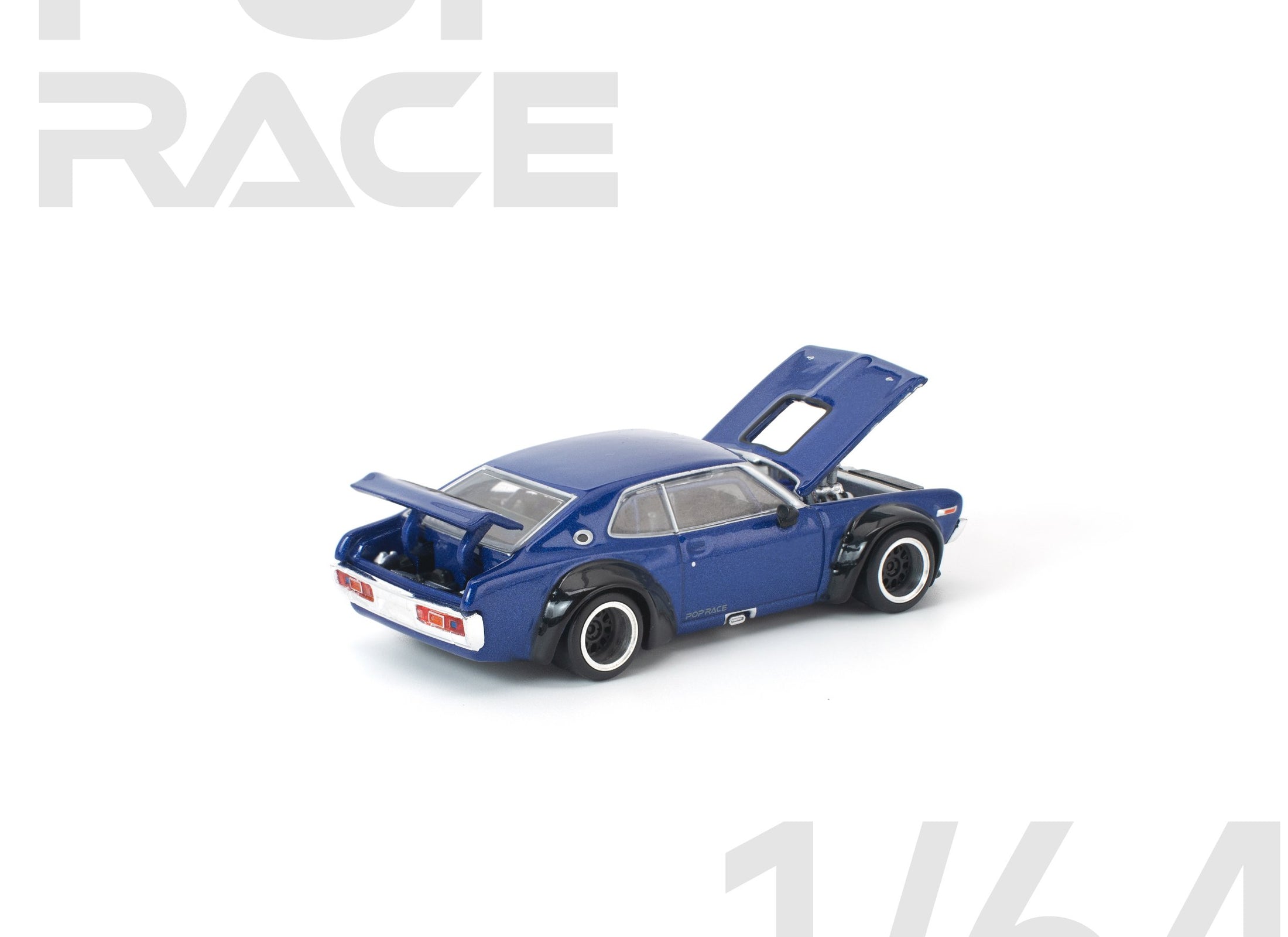(Pre-order) POP RACE 1/64 LAUREL C130 BLUE Diecast Model Car #PR640320