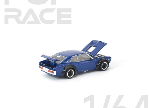 Load image into Gallery viewer, (Pre-order) POP RACE 1/64 LAUREL C130 BLUE Diecast Model Car #PR640320
