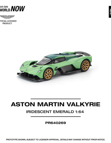 POPRACE 1/64 ASTON MARTIN VALKYRIE IRIDESCENT EMERALD Model Car