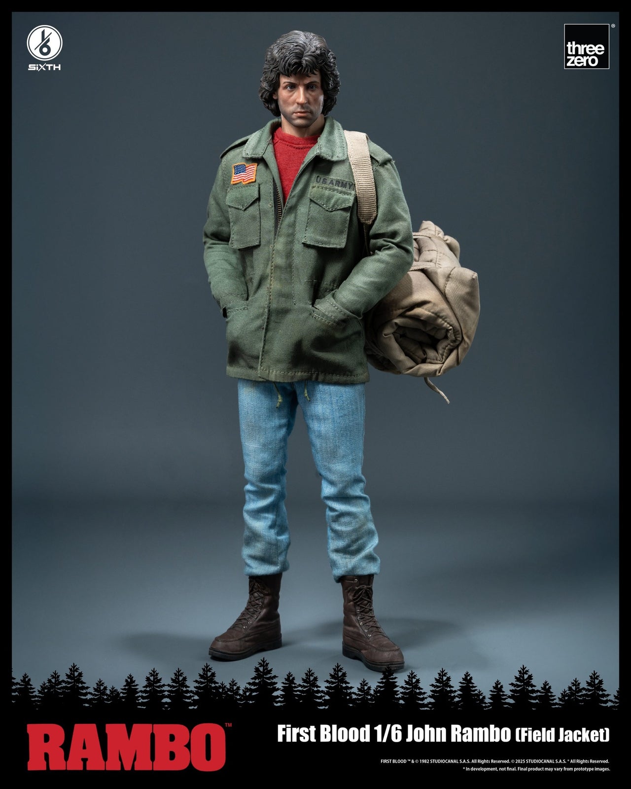 Threezero Rambo: First Blood 1/6 John Rambo (Field Jacket) Action Figure Set