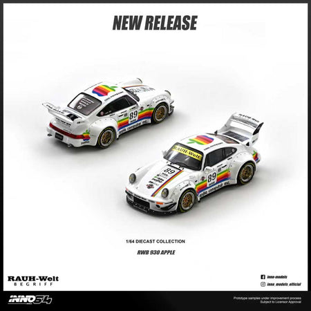 INNO64 1/64 RWB 930 #89 Apple Livery Diecast Model Car