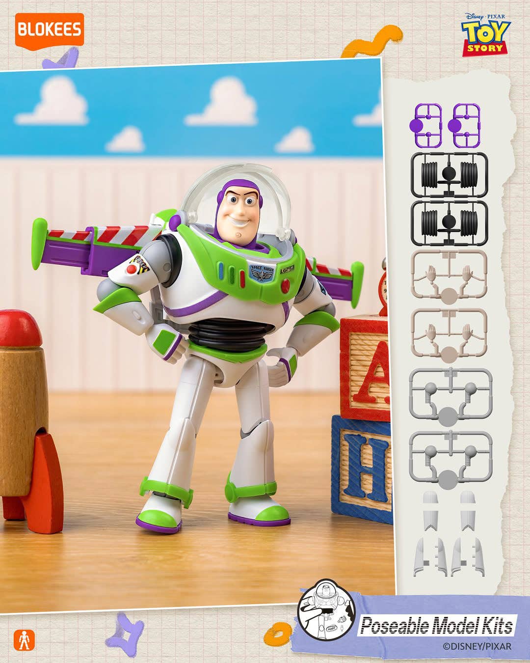 Blokees Model Kits - Toy Story Elite Version EV01 1Box Set of 6pcs