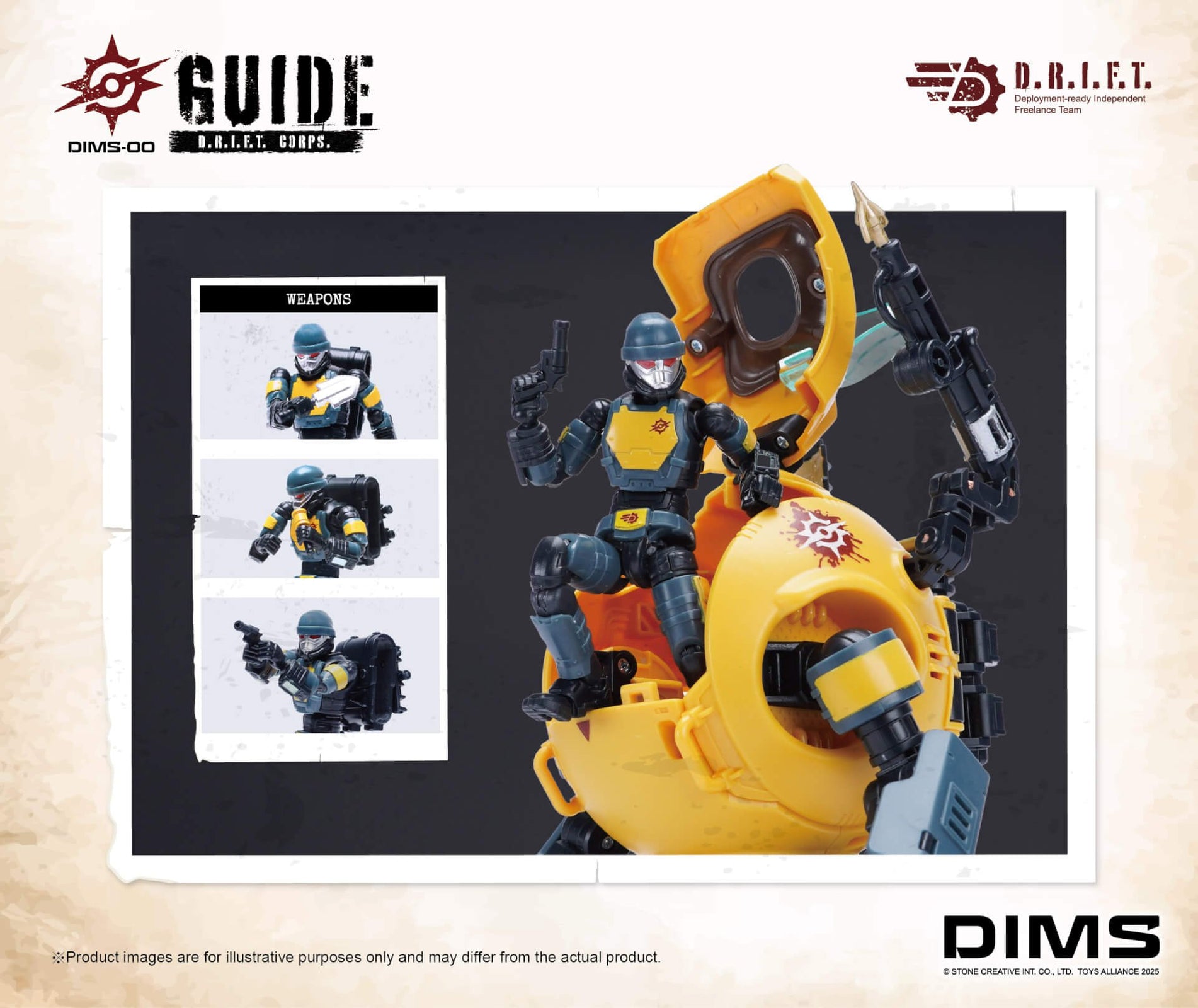 Toys Alliances DIMS-00 1/18 D.R.I.F.T. GUIDE Action Figure Set