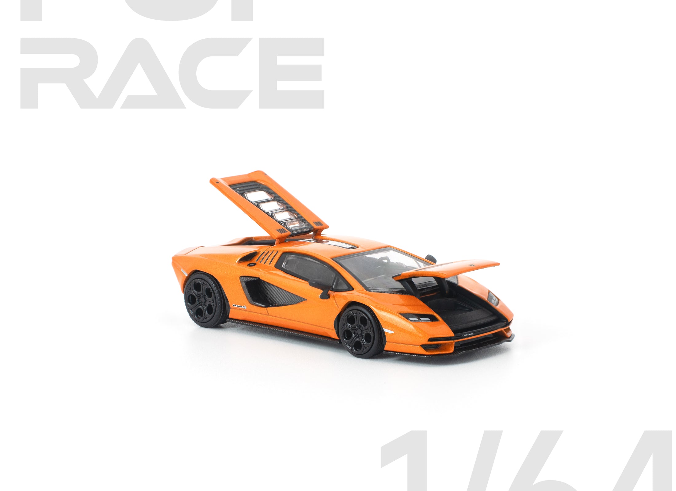 (Pre-order) POPRACE 1/64 LAMBORGHINI COUNTACH LP1 800-4 ARANCIA ATLAS Model Car