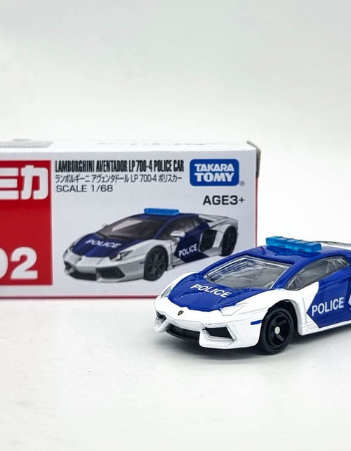 Load image into Gallery viewer, Takara Tomy Tomica Diecast 1/68 No.92 Lamborghini Aventador LP700-4 Police Car
