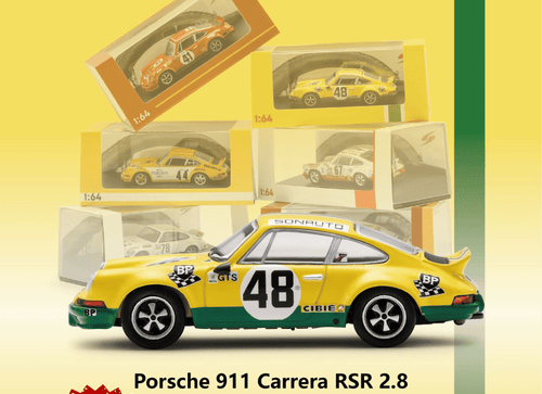Load image into Gallery viewer, (Pre-order) Sparky 1/64 - Porsche 911 Carrera RSR 2.8 No.48 24H Le Mans 1973
