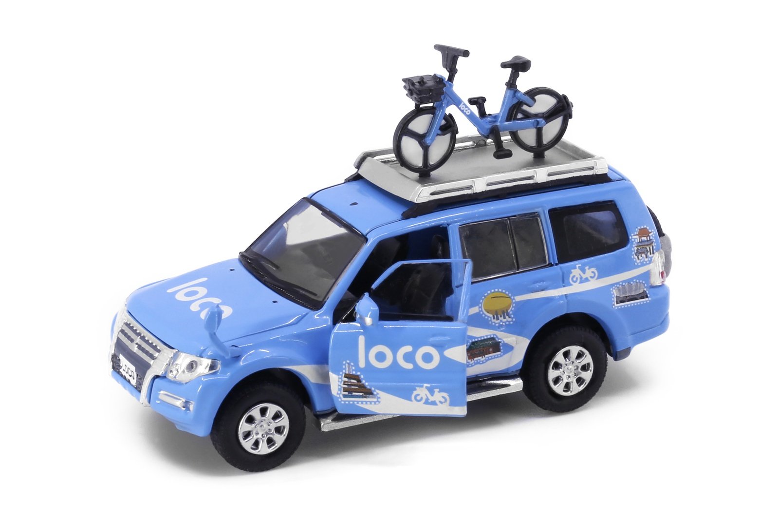 Tiny City 128 Die-cast Model Car - MITSUBISHI Pajero Loco Bike