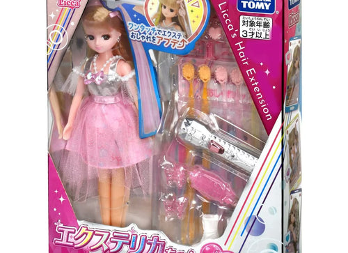 Load image into Gallery viewer, Takara Tomy Licca Hair Extensions Licca-chan Fav Pink Doll Set
