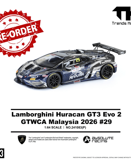 (Pre-order) Trends Hobby Lamborghini Huracan GT3 EVO2 GTWCA Malaysia 2026 #29