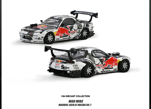 Load image into Gallery viewer, (Pre-order) INNO64 1/64 MAZDA RX-7 MAD MIKE "MADBUL Gen6" Diecast Model Car
