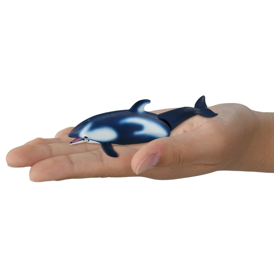 Takara Tomy Ania AL-40 Pacific White-Sided Dolphin with diver (Floating Version)