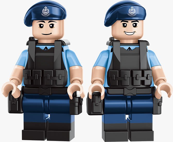 Royal Toys City Story RT72 Hong Kong Police Tactical Unit Coaster 18 Seats Carrier Block 460pc