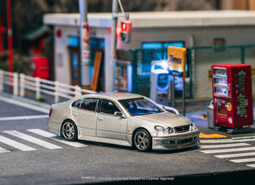 Load image into Gallery viewer, Tarmac Works 1/64 VERTEX Toyota Aristo JZS161 Silver Model Car
