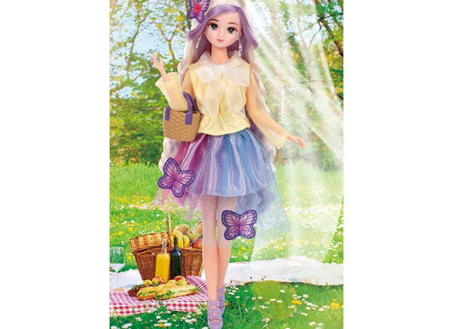 Load image into Gallery viewer, Takara Tomy Licca Chan Doll Dress - Papillon Picnic Dress with accessories Set
