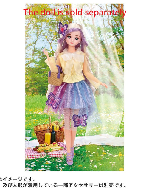 Load image into Gallery viewer, Takara Tomy Licca Chan Doll Dress - Papillon Picnic Dress with accessories Set

