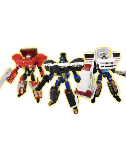 Load image into Gallery viewer, Takara Tomy Tomica Heroes Joblabor Police Fire &amp; EMS DX Entry Set
