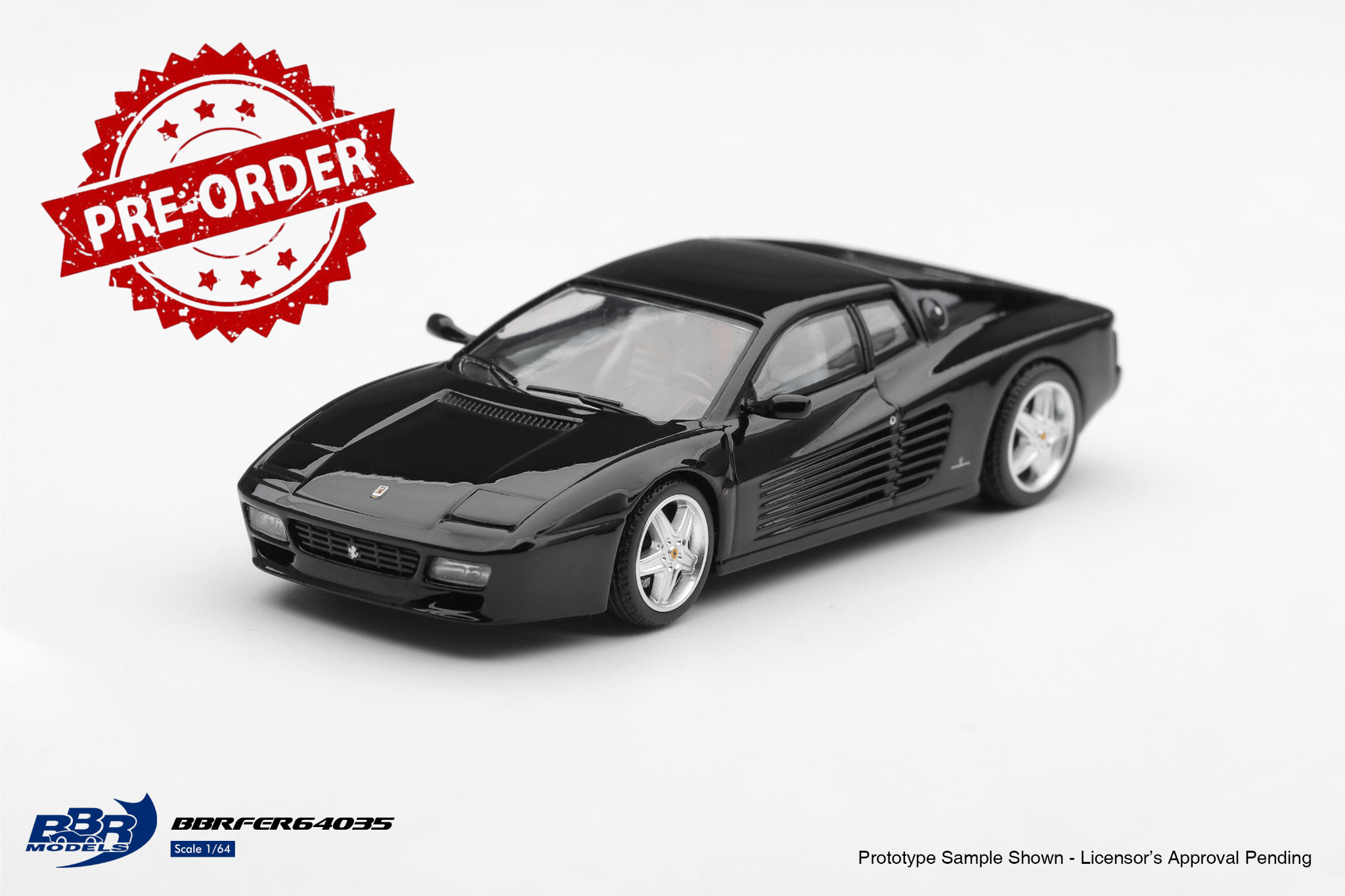 (Pre-order) BBR 1/64 Ferrari 512 TR Nero (Black) Diecast Model Car