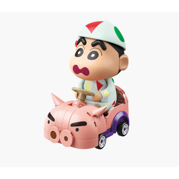 Qman Keeppley Building Blocks #K20619 - Crayon Shinchan Shinchan's piggy car