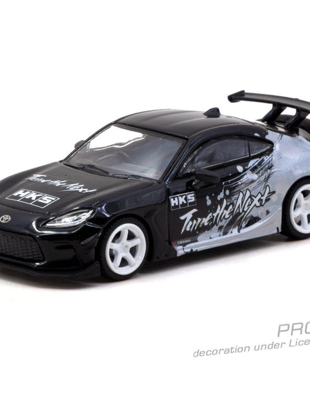 (Pre-order) Tarmac Works 1/64 HKS Toyota GR86 Black Global64 Diecast Model Car