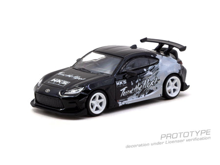(Pre-order) Tarmac Works 1/64 HKS Toyota GR86 Black Global64 Diecast Model Car