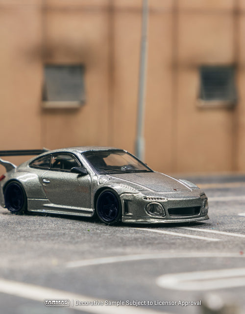 Load image into Gallery viewer, Tarmac Works 1/64 Old &amp; New 997 Gray Metallic Diecast model car
