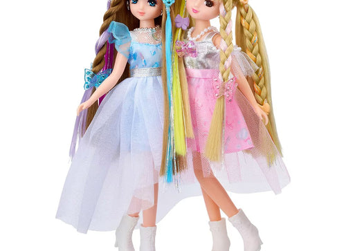 Load image into Gallery viewer, Takara Tomy Licca Hair Extensions Tsubasa-chan Fav Blue Doll Set
