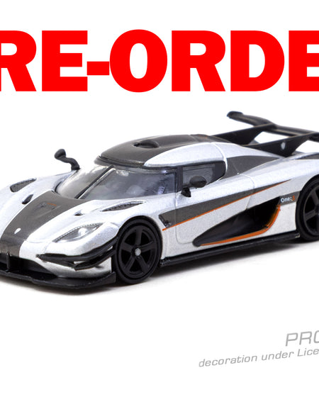 (Pre-order) Tarmac Works 1/64 Koenigsegg One:1 Silver Diecast Model Car