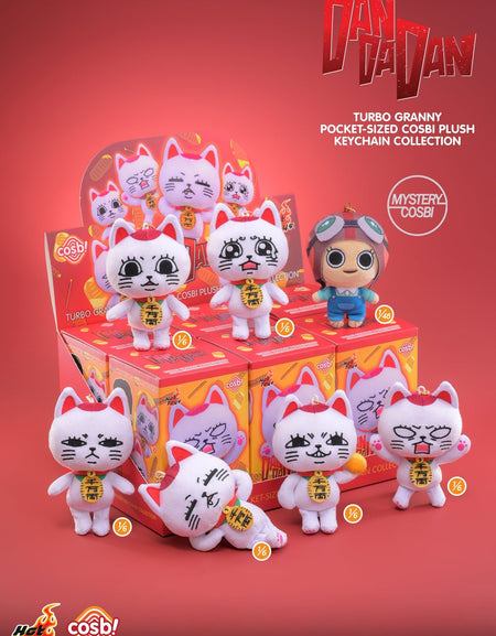 Hot Toys Dandadan Turbo Granny Pocket-Sized Cosbi Plush Keychain Collection Set