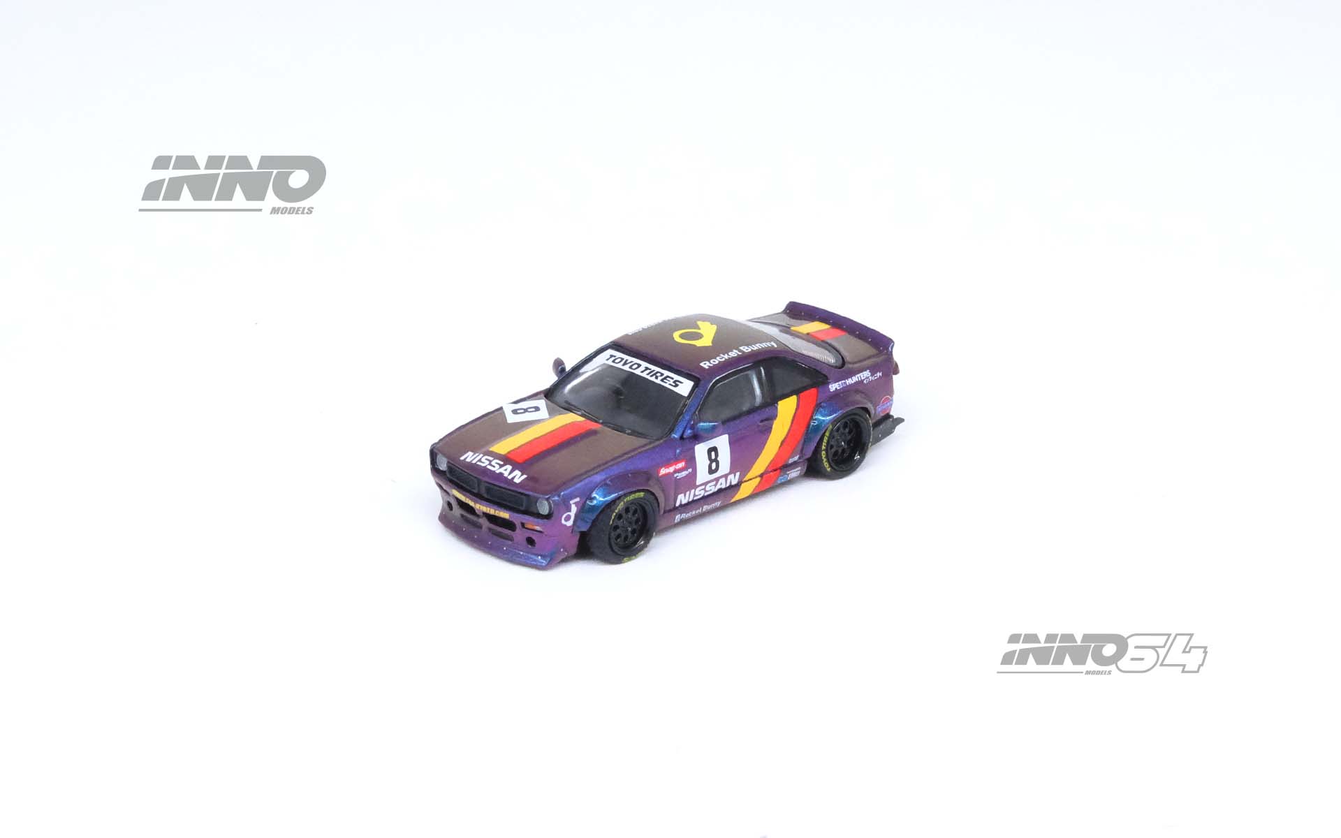 INNO64 model 1/64 Nissan silvia (s14) boss "rocket bunny" purple
