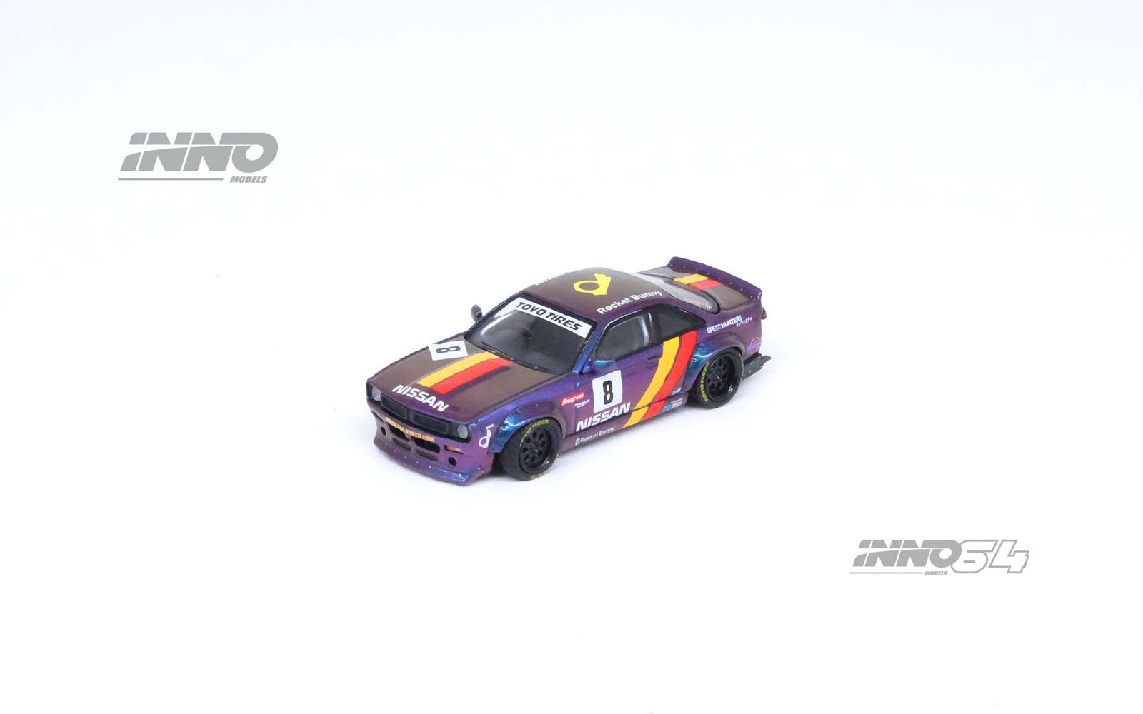 INNO64 MODEL 1/64 NISSAN SILVIA (S14) BOSS "ROCKET BUNNY" Purple