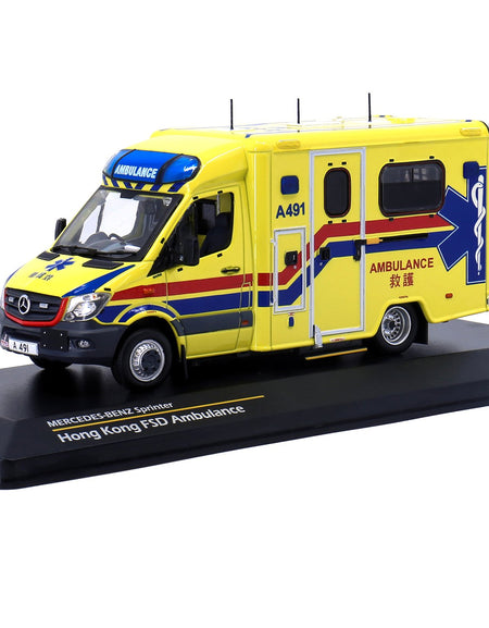 Tiny City Hobby 1/43 MERCEDES-BENZ Sprinter FL HKFSD Ambulance (A491) Model Car
