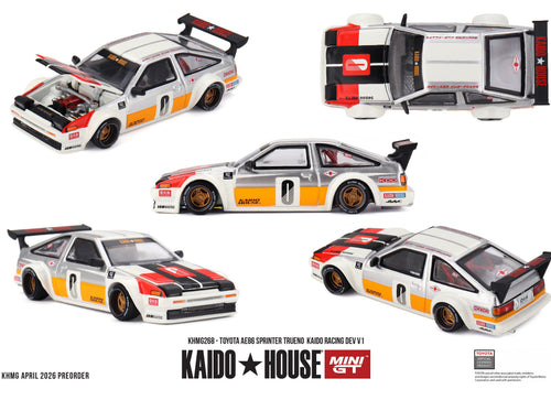 Load image into Gallery viewer, (Pre-order) Kaido House X Mini GT #268 Toyota AE86 Sprinter Trueno Racing Dev V1
