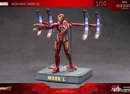Load image into Gallery viewer, ZD Toys Marvel Avengers 1/10 Iron Man MK50 Action Figure Infinity War Scene
