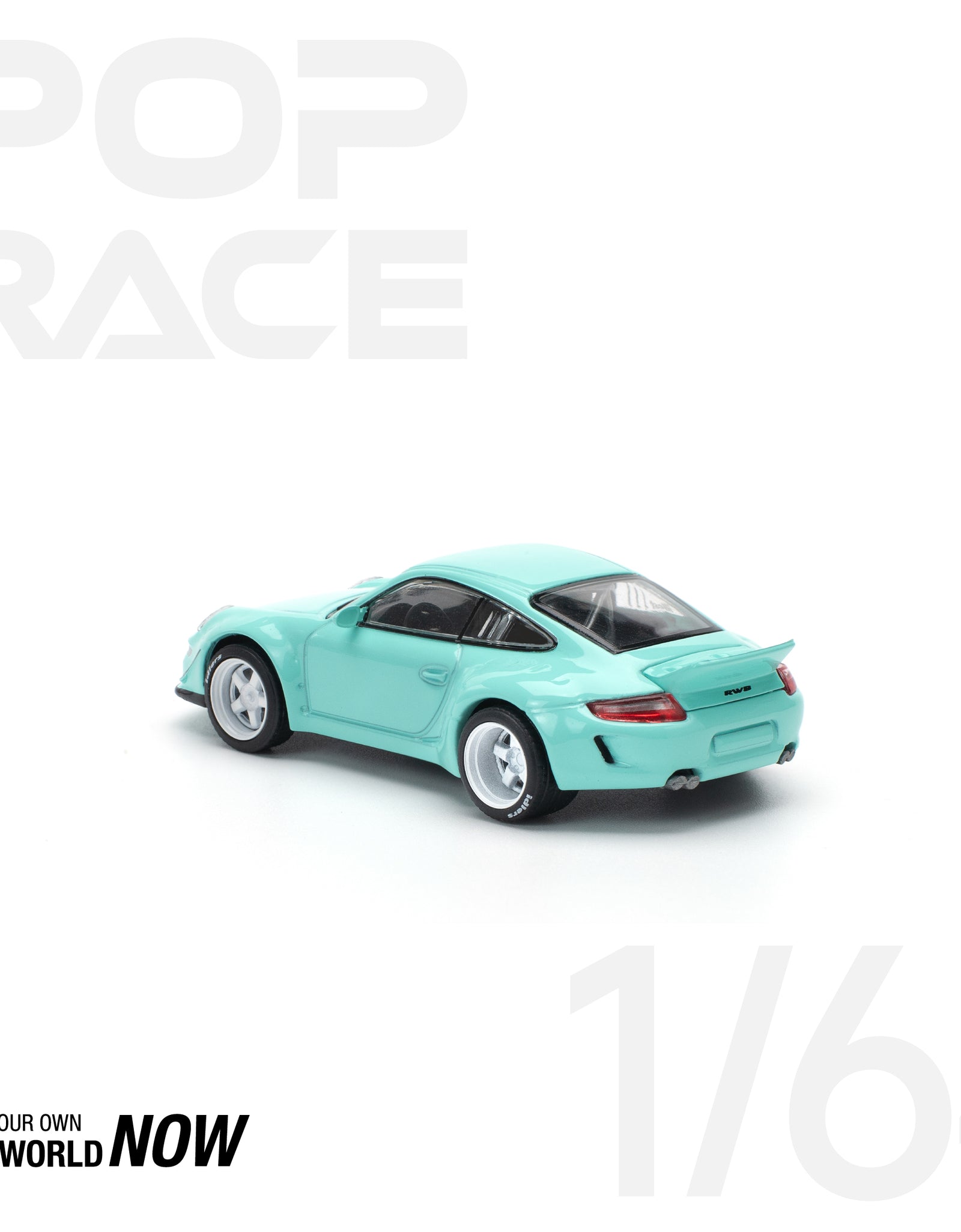 POPRACE 1/64 RWB 997 BLUE Diecast Model Car