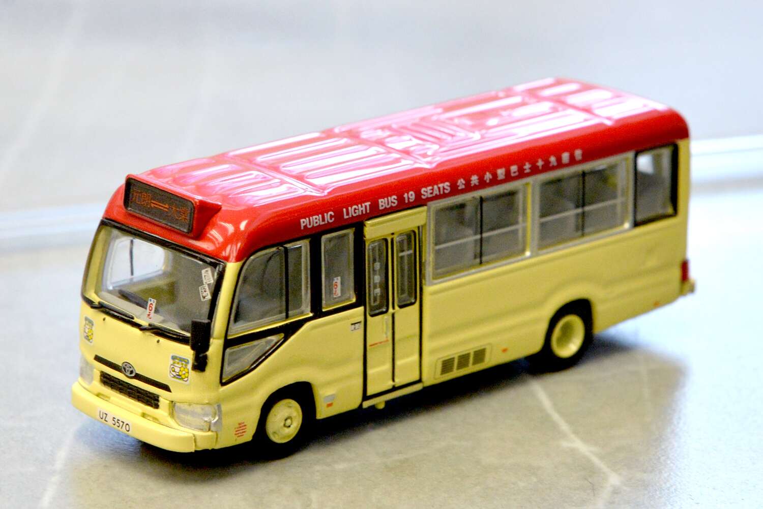 Tiny City 183 Die-cast Model Car - Toyota Coaster (B70) Red Minibus Diecast Car
