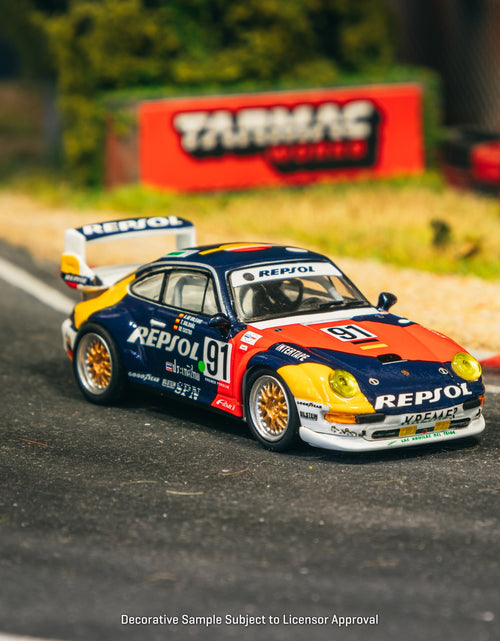 Load image into Gallery viewer, Tarmac Works 1/64 Porsche 911 GT2 24h LE MANS 1995 #91 Model Car
