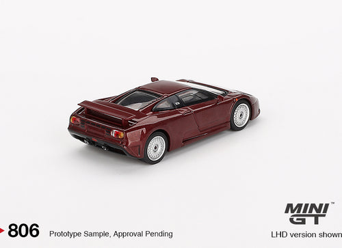 Load image into Gallery viewer, Mini GT #806 1:64 Bugatti EB110 GT Dark Red Metallic Model Car
